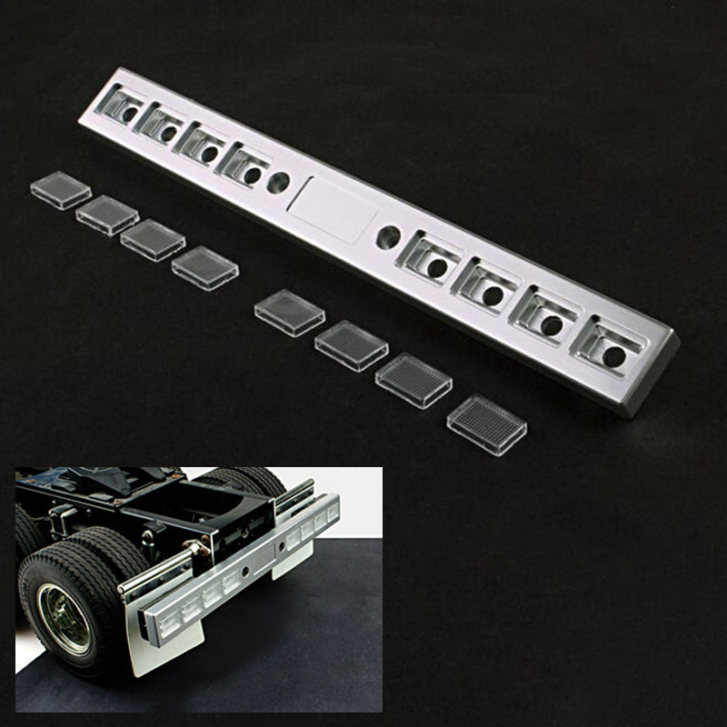TOUCAN RC HOBBY LESU Metal Rear Front Bumper Plate Tool Box Air Filter Whistle Horn for 1/14 Tamiiya KING RC Tractor Truck Models