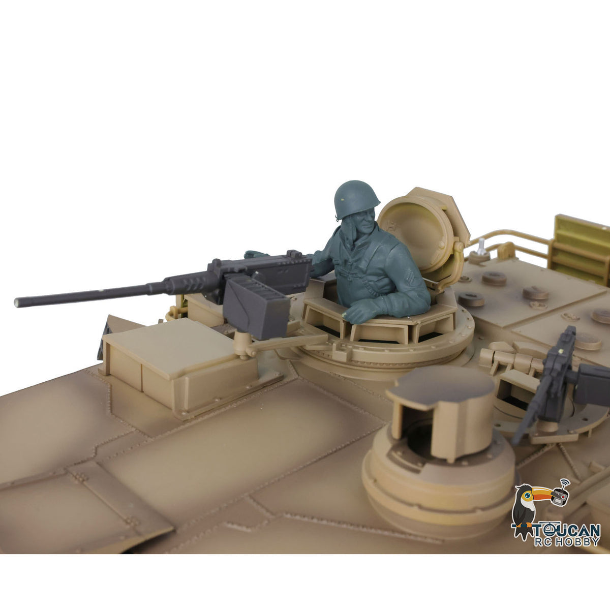 TOUCAN RC HOBBY Heng Long 1/16 RTR RC Tank 3918 M1A2 Abrams Full Metal Painted Chassis TK16 Mainboard IR Ver Smoke Upper Hull FS I6S 360 Turret