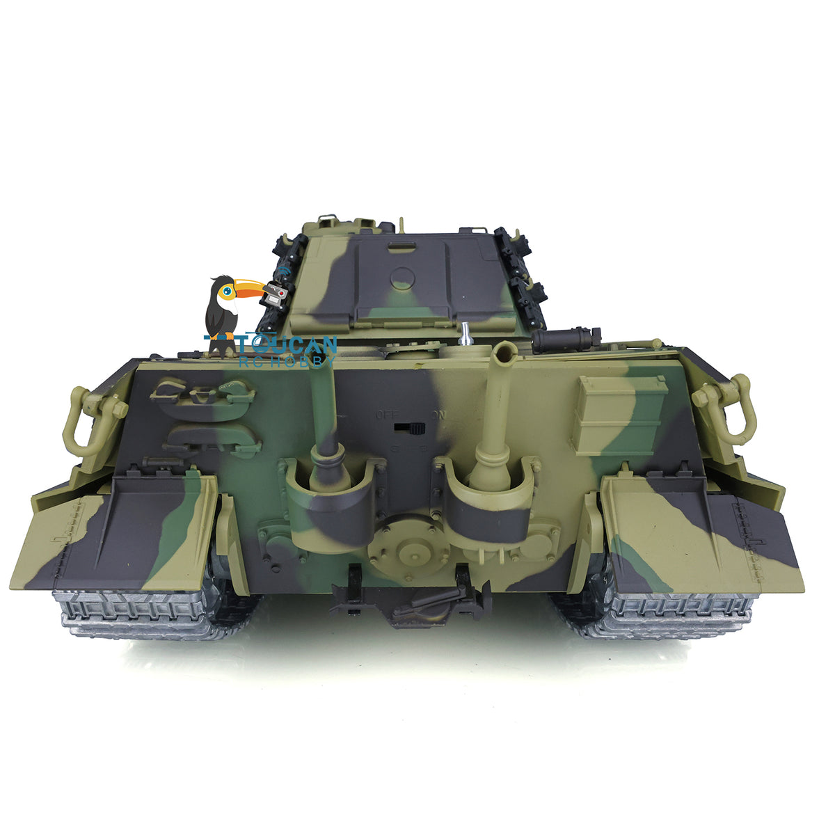TOUCAN RC HOBBY US Stock Heng Long 1/16 Scale Mainboard 7.0 Customized King Tiger RC Battle Tank 3888A Metal Road Wheels Sprockets Barrel Recoil