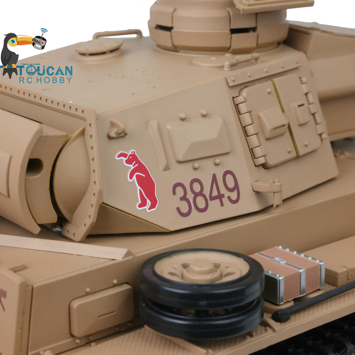 TOUCAN RC HOBBY US Stock 2.4G Heng Long 1/16 Scale 7.0 Plastic German Panzer III H Ready To Run Remote Control Battle Tank Model 3849 Battery