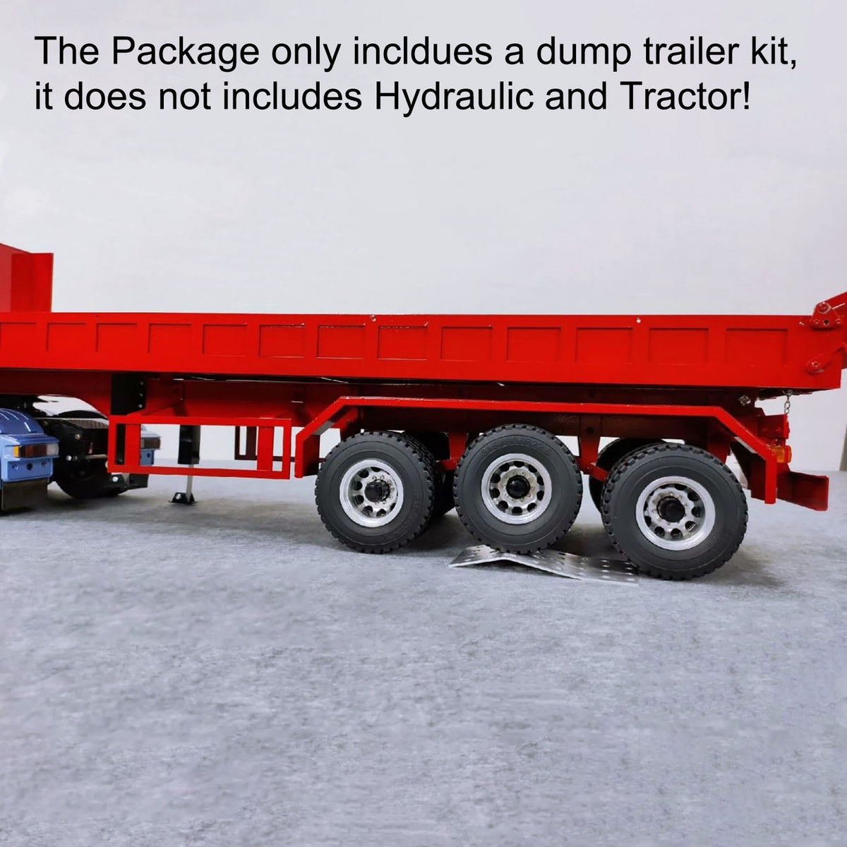 TOUCAN RC HOBBY HHG Model 1/14 Metal 3Axles Remote Control Low Bed Dump Trailer Electric Landing Legs WITHOUT Hydraulic System for Tamiya LESU RC Tractor Truck