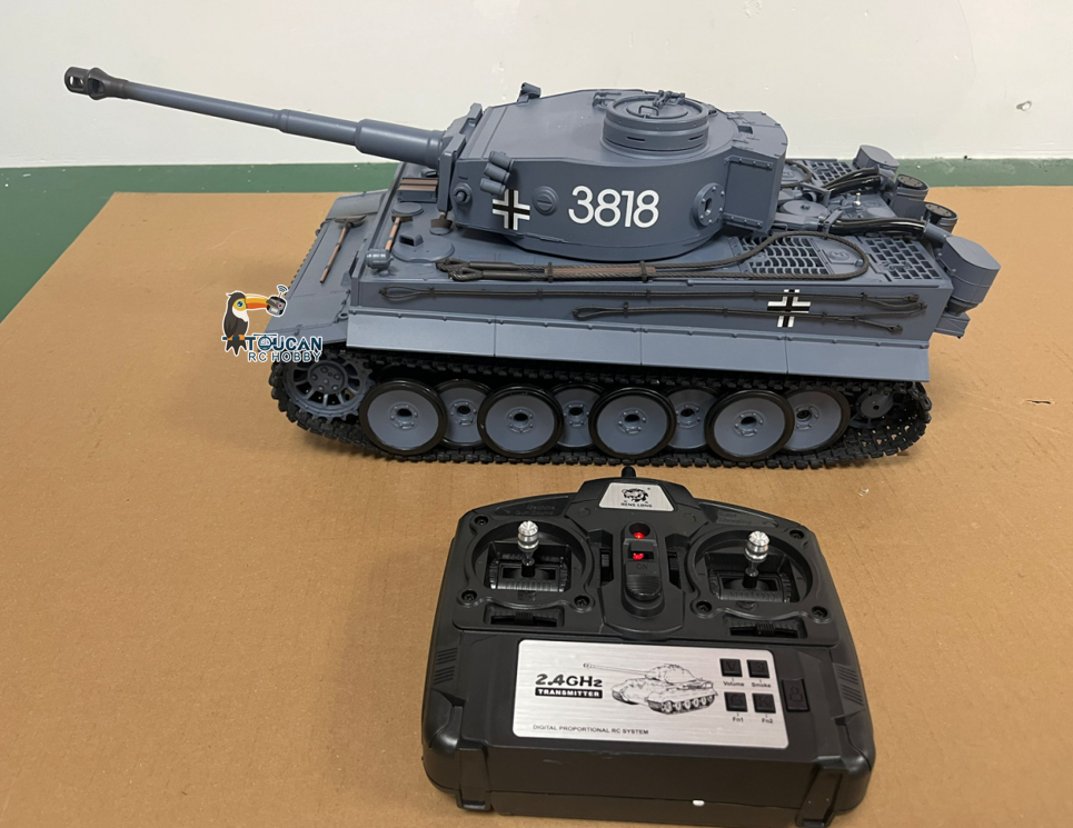 TOUCAN RC HOBBY Free Shipping CN Stock Second-hand 2.4Ghz Henglong 1/16 7.0 Plastic German Tiger I RTR RC Tank 3818 W/ 360?? Turret
