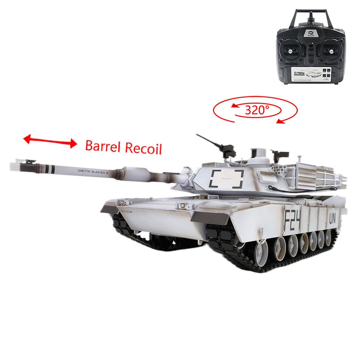 TOUCAN RC HOBBY CoolBank Plastic 1/16 7.0 Mainboard RC Tank M1A2 Abrams 3918 Barrel Recoil BB IR Steel Gearbox Battery Smoke Radio 320?? Turret