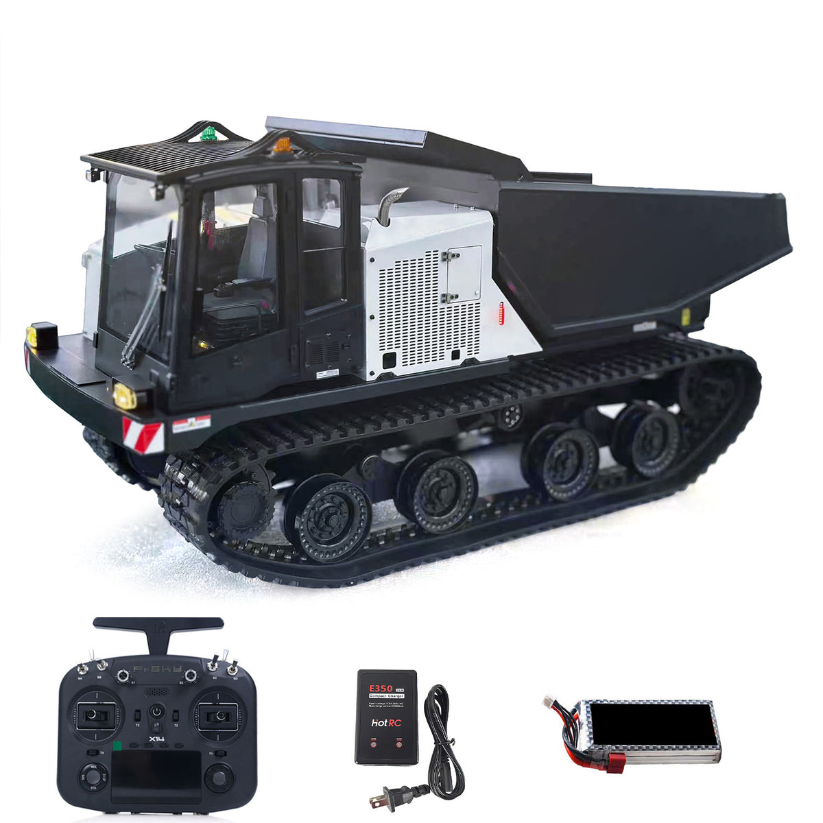 TOUCAN RC HOBBY SFROG T14R RTR 1/14 RC Hydraulic Crawler Dump Truck Remote Control Metal Tracked Tipper Frsky X14 Radio Battery