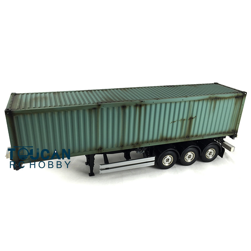 TOUCAN RC HOBBY HHRC 1/14 3Axles Metal Chassis 40ft Container Painted Semi Trailer for Radio Controlled TAMIYE Tractor Truck DIY RC Cars Model