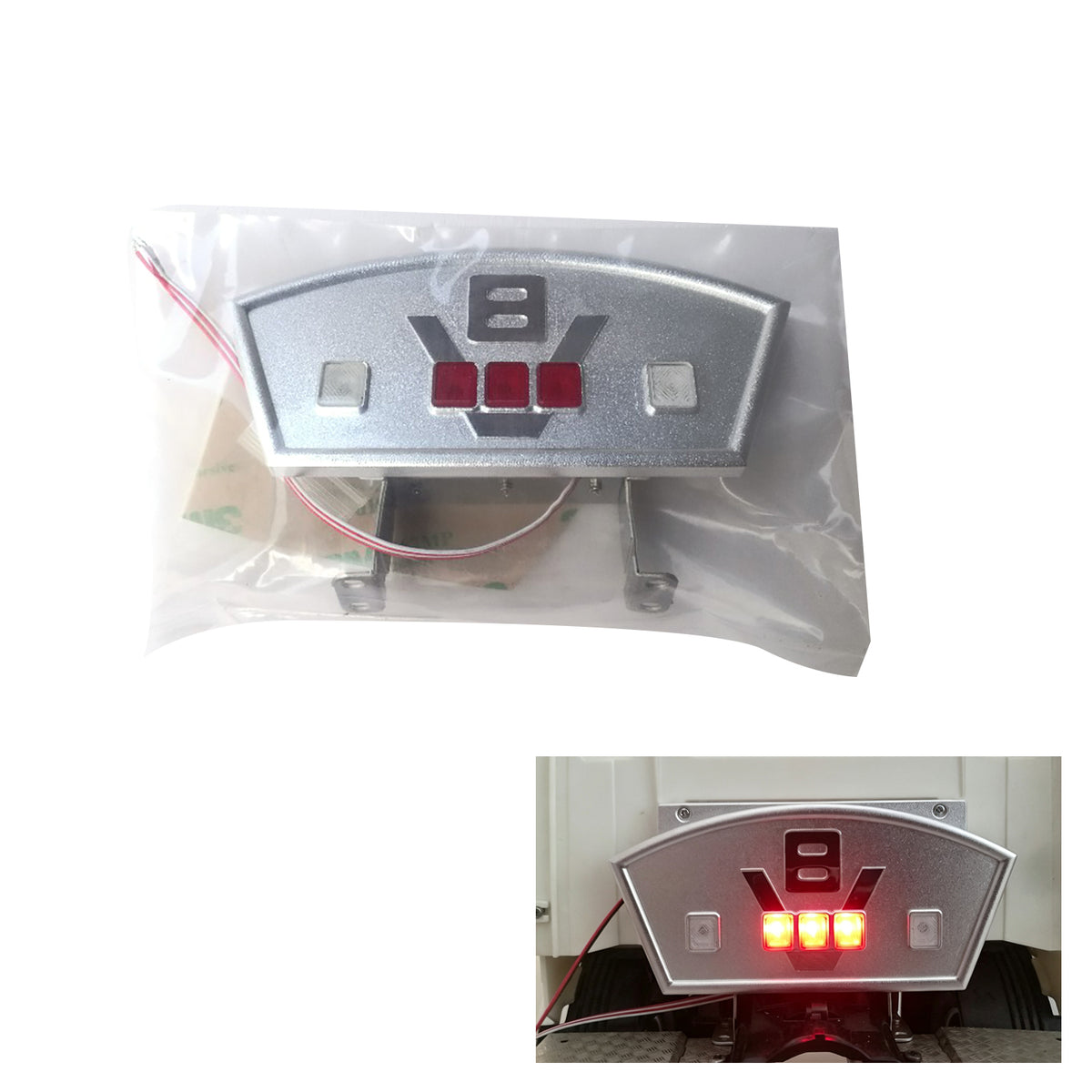 TOUCAN RC HOBBY RC Trcusk DIY Parts Cabin Rear Light LED Upgrade Degree Model Universla for 1/14 56323 RC Tractor Truck LESU Car