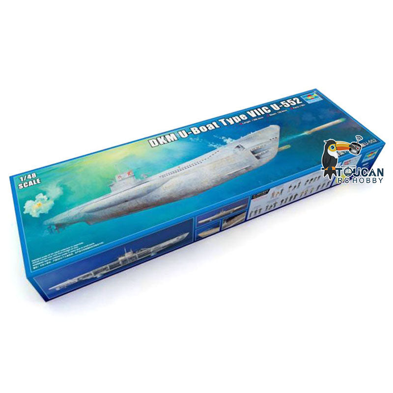 TOUCAN RC HOBBY US Stock Trumpeter 06801 1/48 Scale New Unassembled Unpainted German DKM U-Boat VIIC U-552 Submarine Warship Static Models