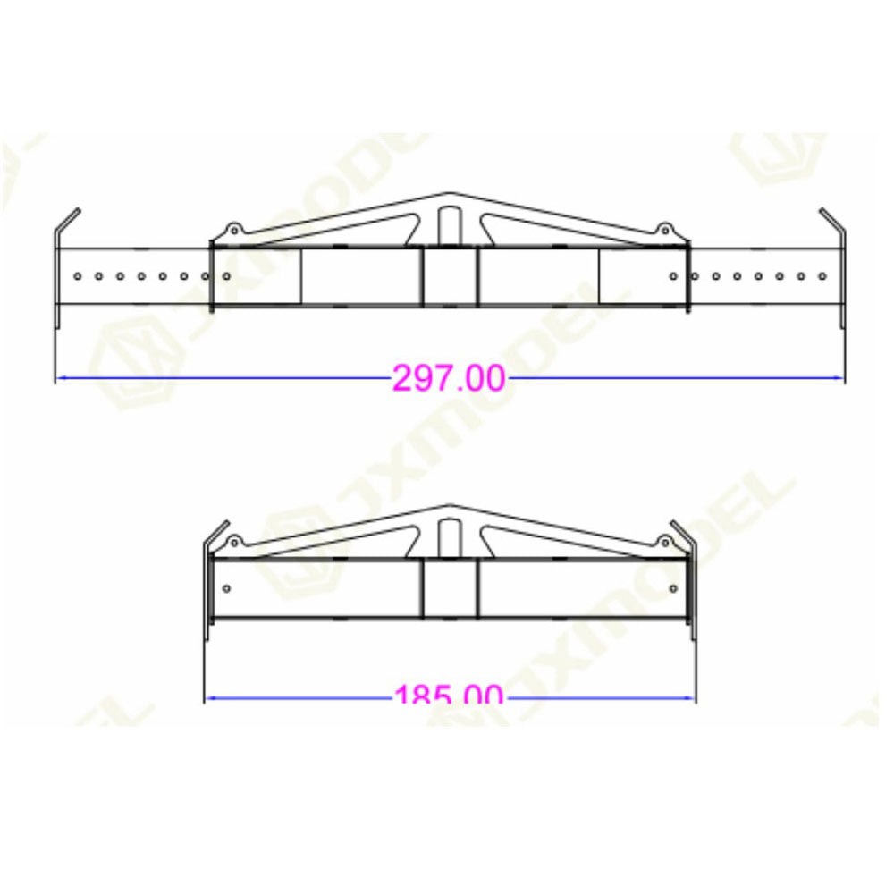 TOUCAN RC HOBBY JXModel Metal Operation Cage Fork Telescopic Spreader Cargo Bucket for 1/14 RC Hydraulic Crane Truck F1650 F1650-TD DIY Parts for Enthusiast