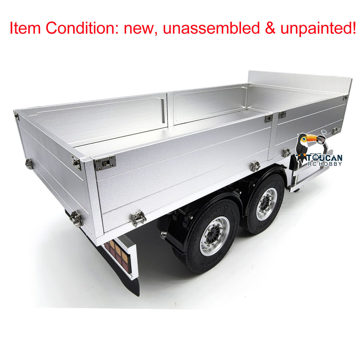 TOUCAN RC HOBBY Metal 2 Axles Degree 995 Full Trailer KIT for 1/14 RC Hydraulic Remote Controlled Dump Truck Construction Vehicle DIY Models