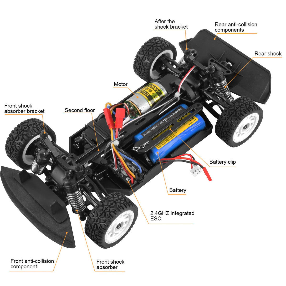 TOUCAN RC HOBBY UDIRC UD1603Pro 1/16 2.4G Remote Control High Speed Racing Vehicle Drifting Car Brushless Motor 25A ESC Assembled Model