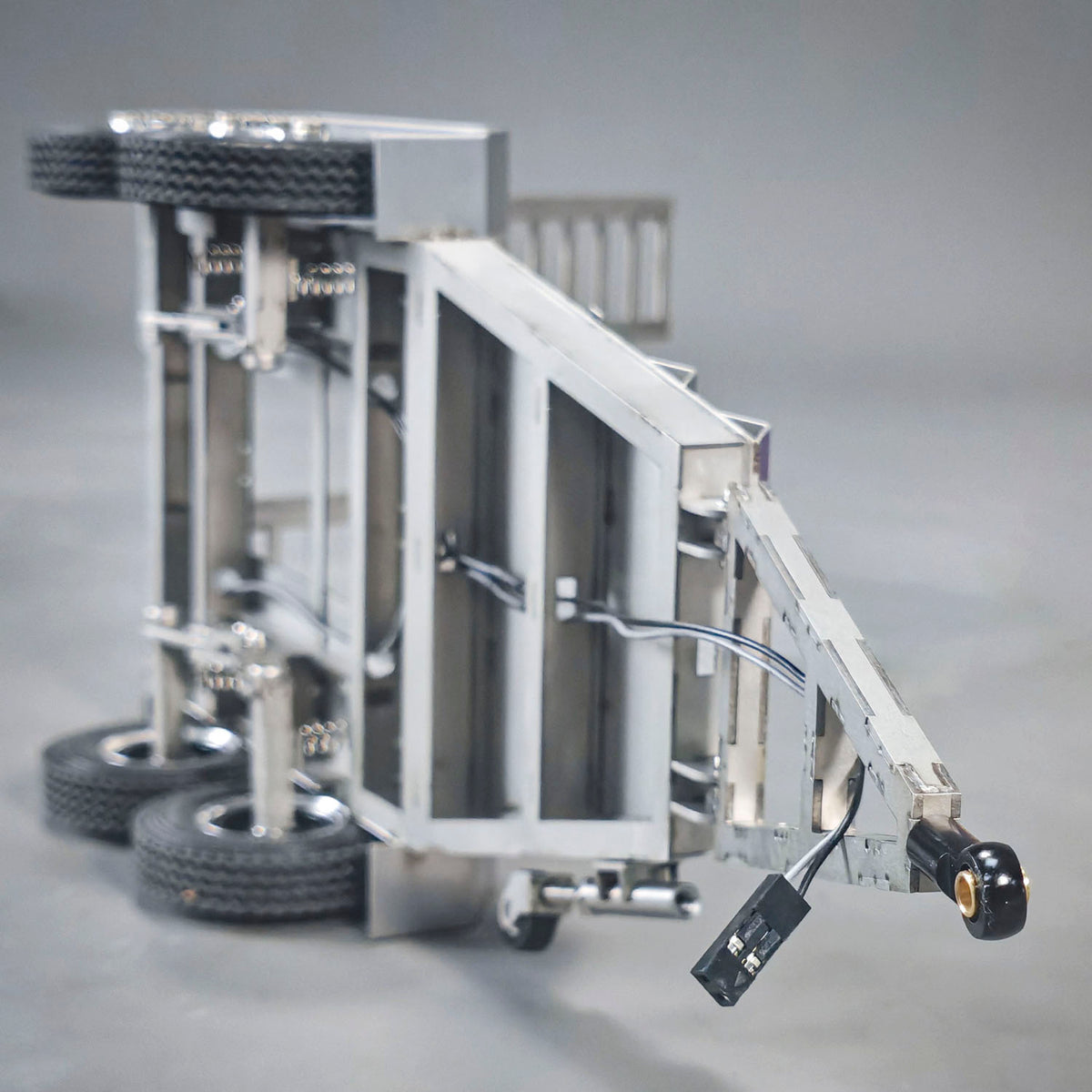 TOUCAN RC HOBBY JXModel 1/14 ET2 2Axles Trailer For E20 Remote Control Excavator Support Legs Stainless Steel Tailboard Almost Assembled