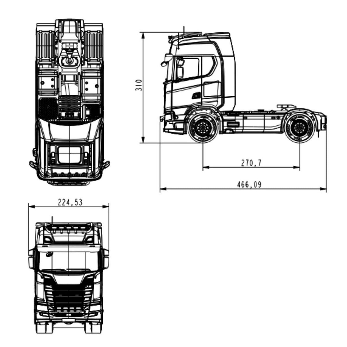 TOUCAN RC HOBBY MODO 770S 1/14 4x4 Metal RC Tractor 2Speed Gearbox Differential Locks RC Lorry Car ST8 Radio Lights Sounds Battery Charger RTR Model
