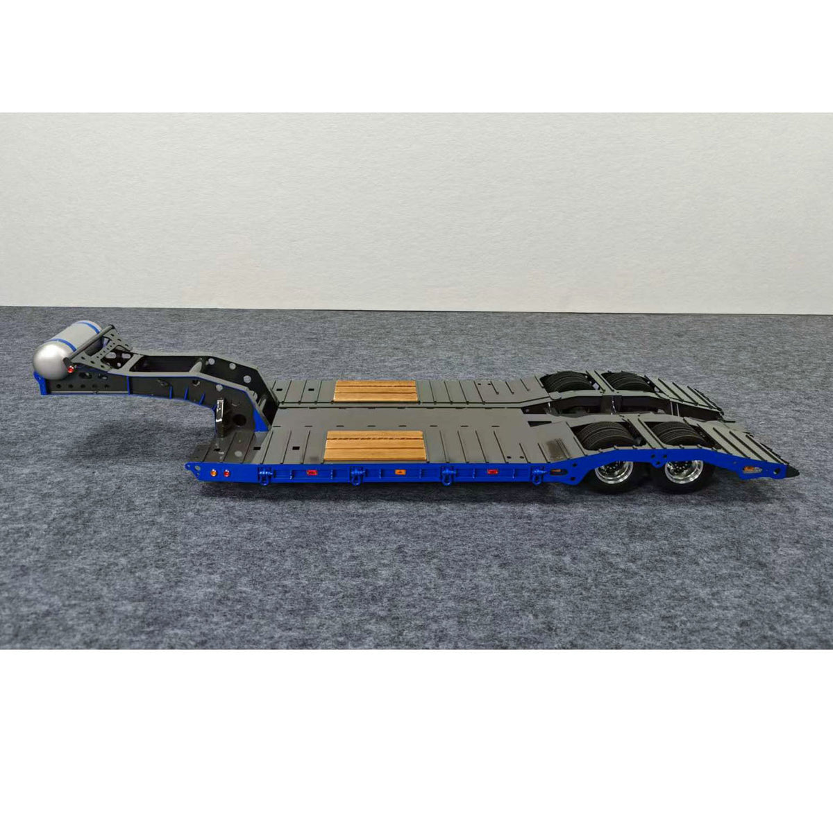 TOUCAN RC HOBBY HHG Model Metal 2-Axle Gooseneck Low Flatbed Trailer 10.6Inches Width for 1/14 DIY Remote Control Tractor Truck RC Excavator