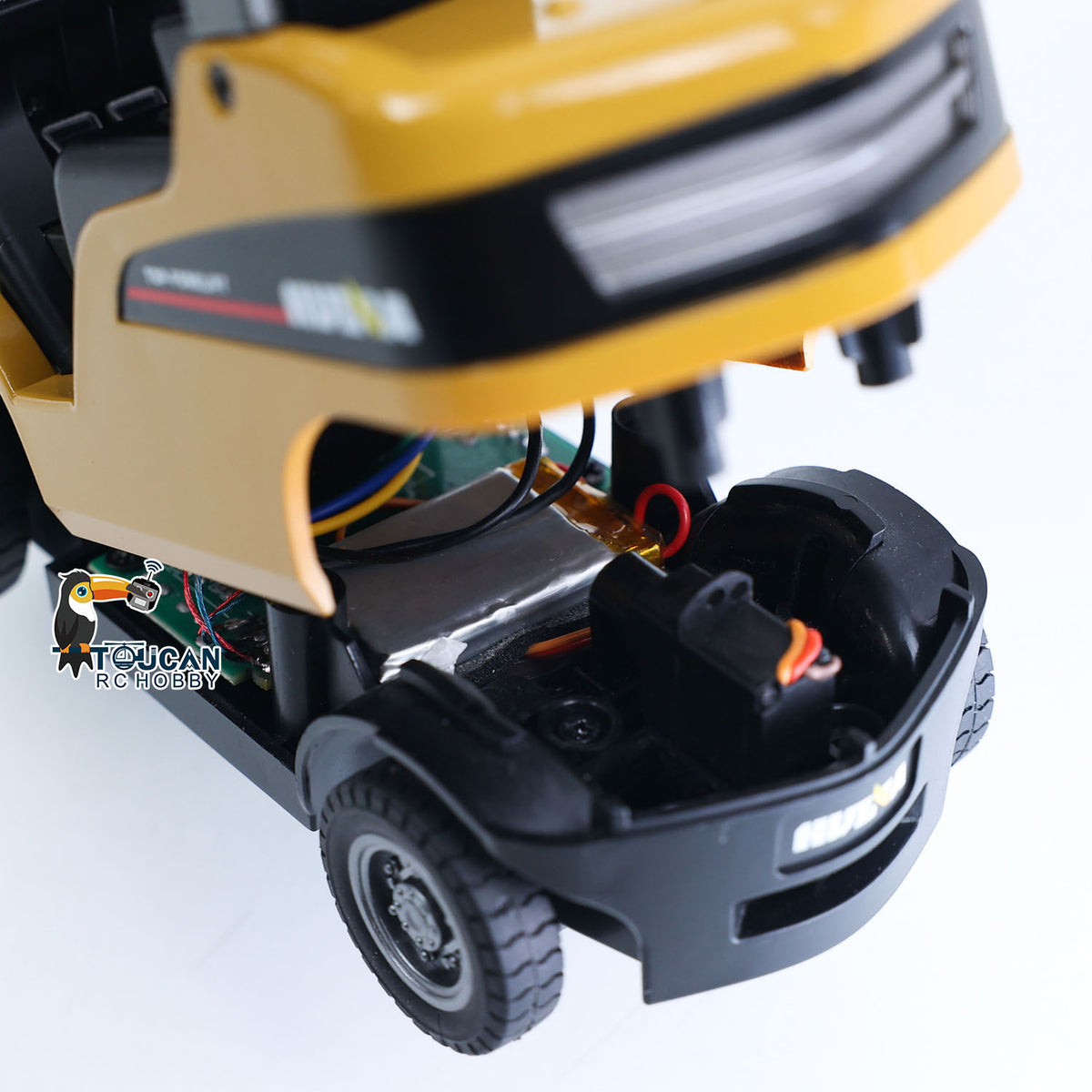 TOUCAN RC HOBBY US Stock HUINA 1/50 Electric Remote Control Forklift 9925 Mini Warehouse RC Model Desktop Level Light Sound