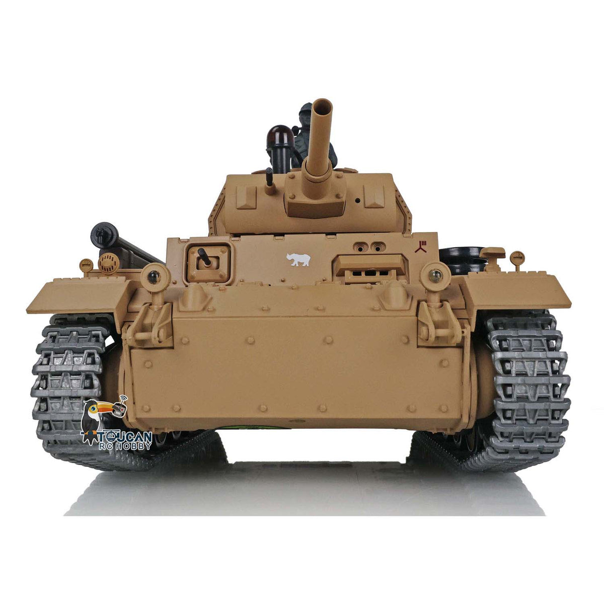 TOUCAN RC HOBBY Heng Long 1/16 Scale 7.0 Upgraded FPV Panzer III H RTR RC Tank 3849 360 Degrees Turret Metal Tracks Barrel Sprocket Wheels FPV