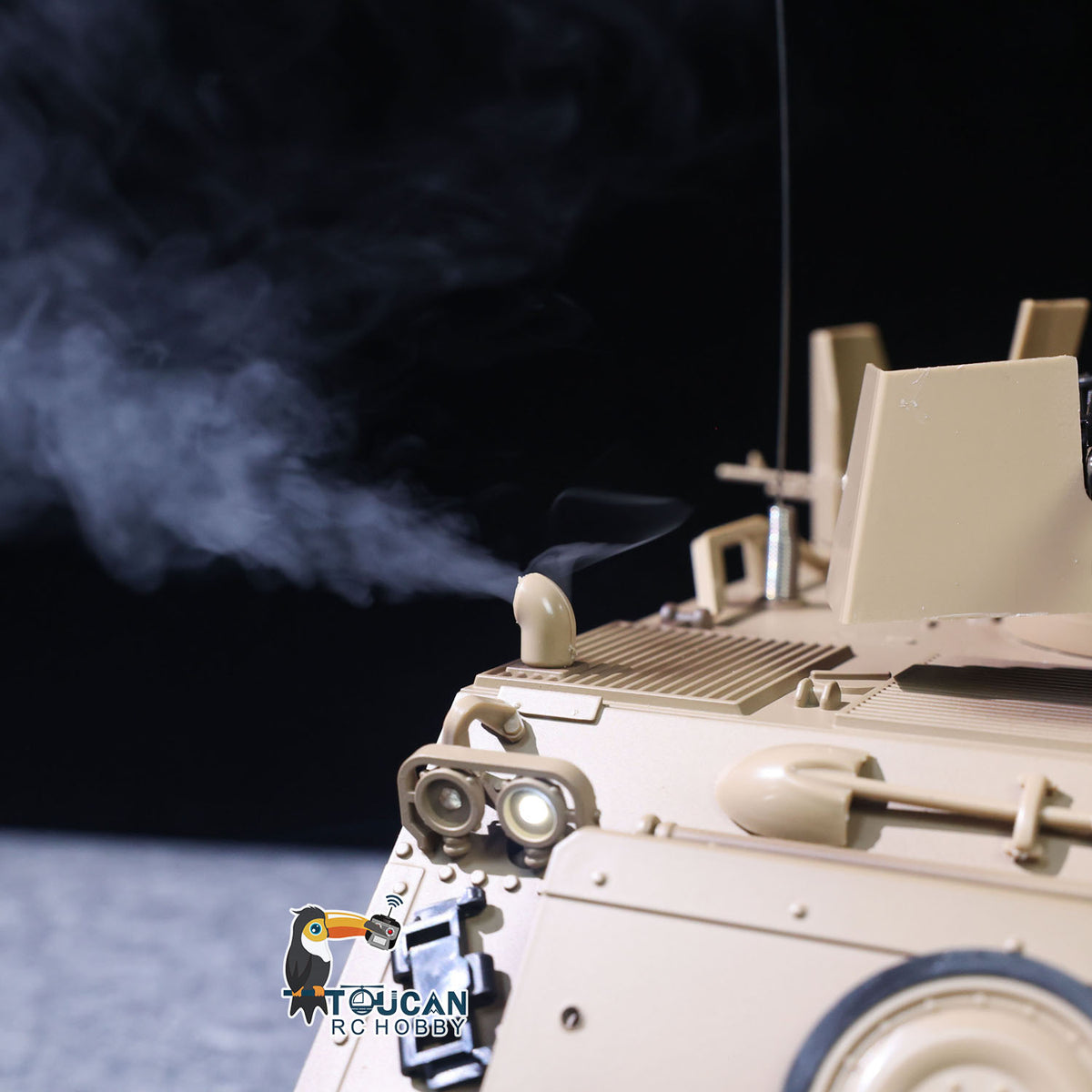 TOUCAN RC HOBBY Fast Free Shipping 1/16 Tongde RC Tank M2412-B M113A1 ACAV Infrared 360 Turret Rotation Smoking Light Sound Remote Control Electric Model RTR