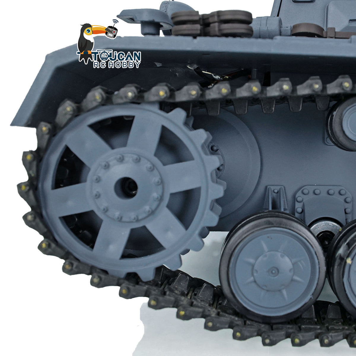TOUCAN RC HOBBY 2.4G Heng Long 1/16 Scale RC Tank 3859 Plastic German Panzer IV F2 RTR 7.0 Tank w/ Smoking Gearbox BB Shooting Road Wheels Tracks