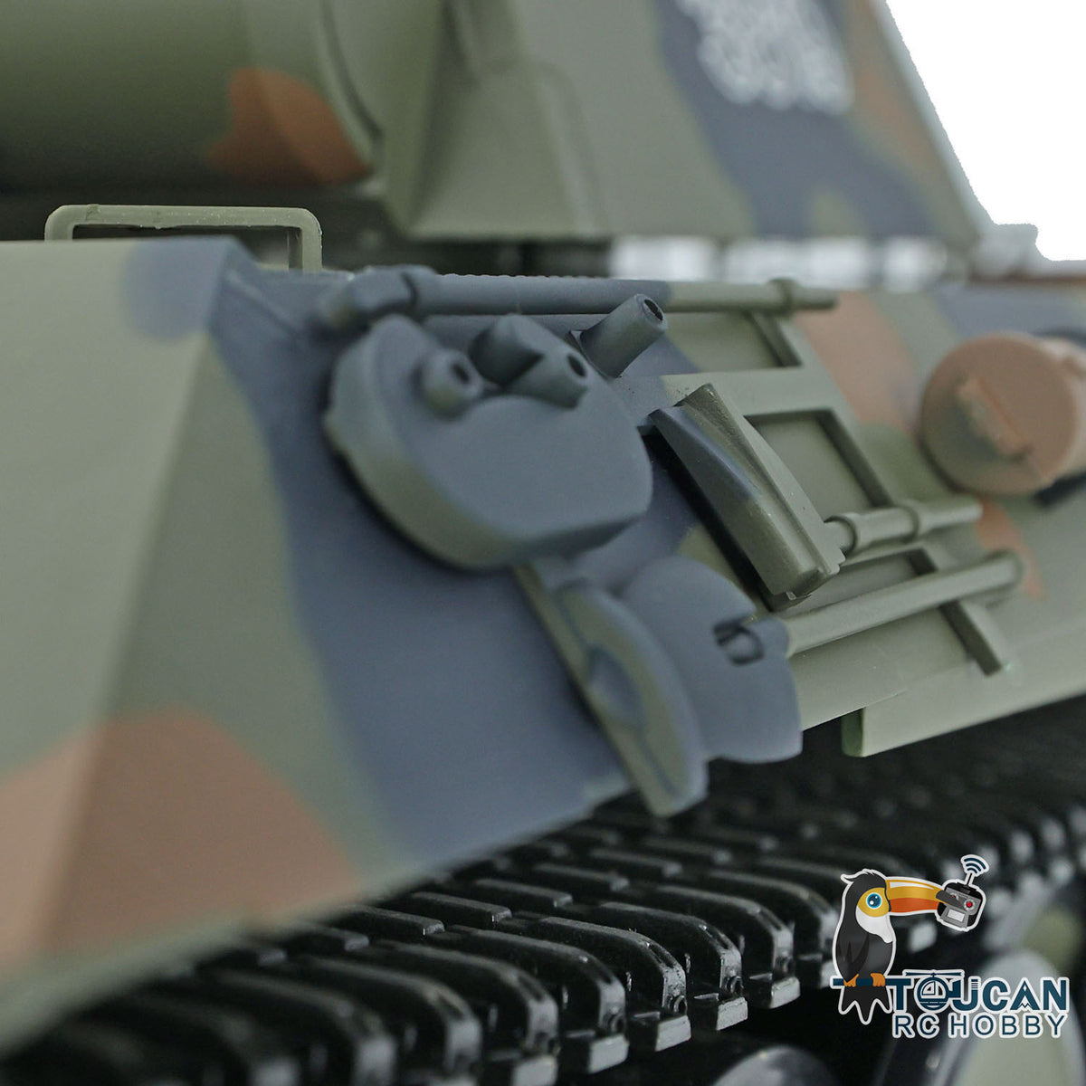 TOUCAN RC HOBBY US Stock Heng Long 2.4Ghz 7.0 Plastic Ver Radio Controlled German Panther V RTR RC 1/16 Tank 3819 Model Smoking W/ Driving Gearbox