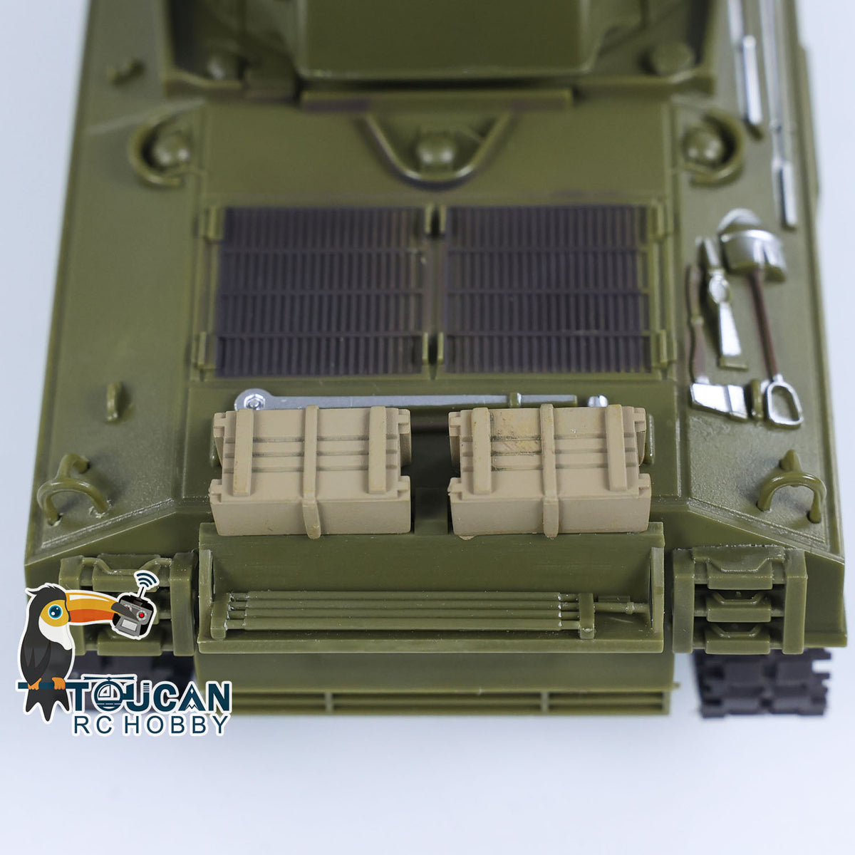 TOUCAN RC HOBBY 1/30 Heng Long Plastic RC Battle Tank Sherman M4A3 3841-01 2.4G Remote Control Panzer Military Vehicles Painted Assembled