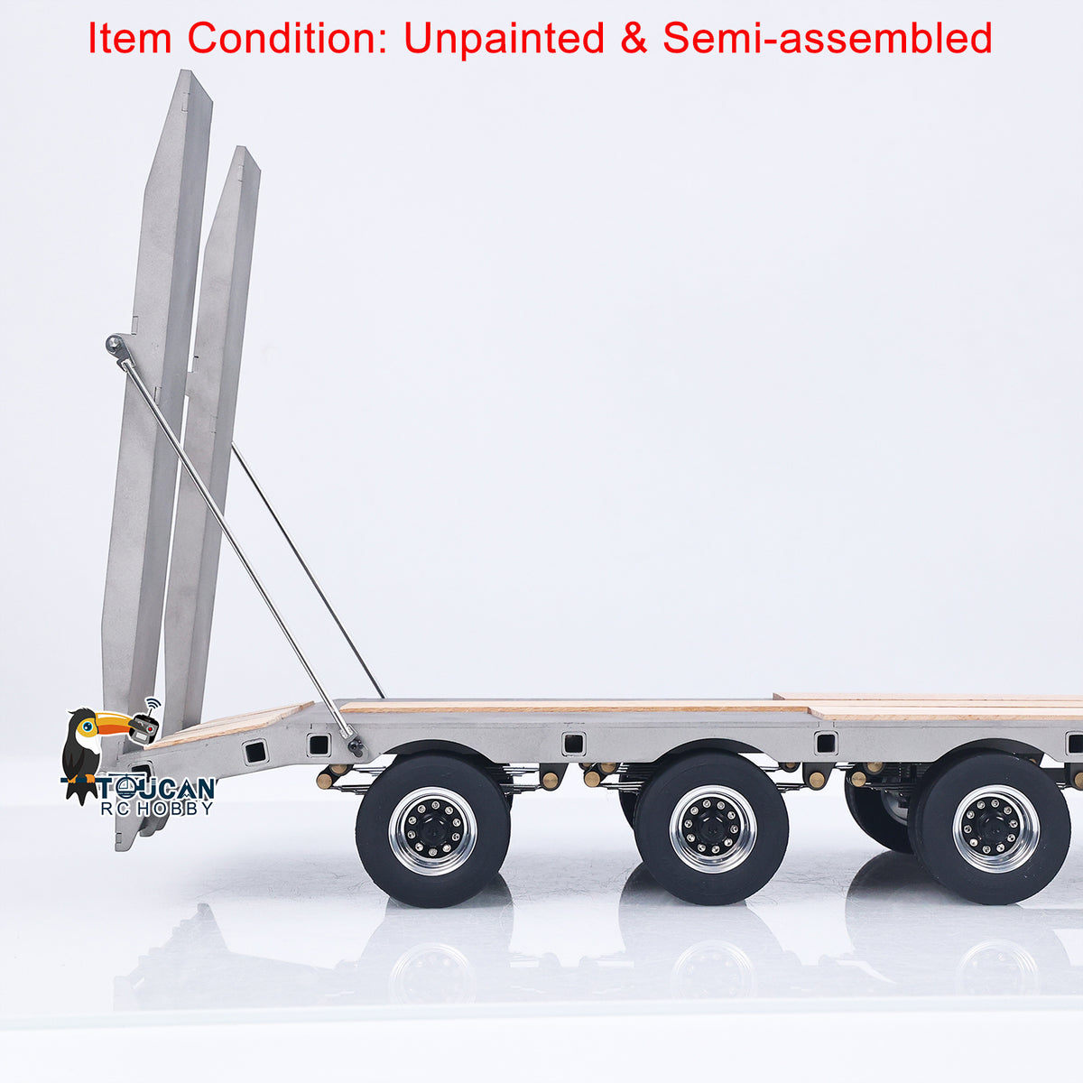 TOUCAN RC HOBBY LESU 1/14 Metall RC Tieflader Transportfahrzeug für RC Sattelzug Modell ferngesteuert für Modellbau-Enthusiasten