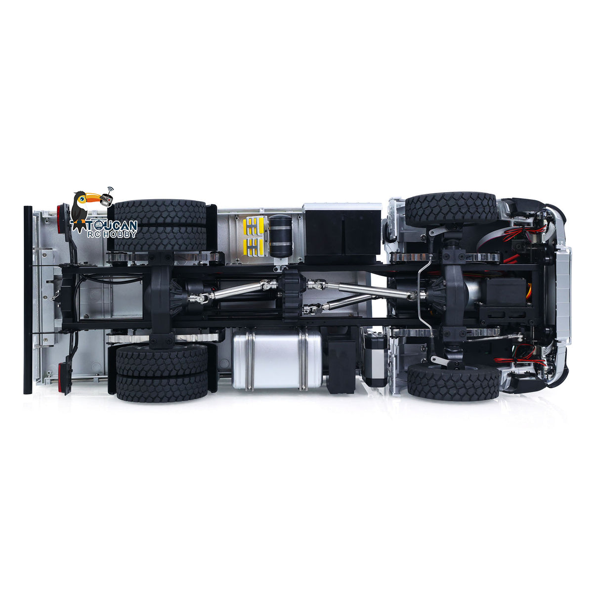 TOUCAN RC HOBBY Kabolite 4*4 1/14 Plastic RC Dumper Truck 5701 Remote Control Tipper Car RTR Model 2-speed Gearbox Light Sound 2.4G Radio Controller and Receiver Battery