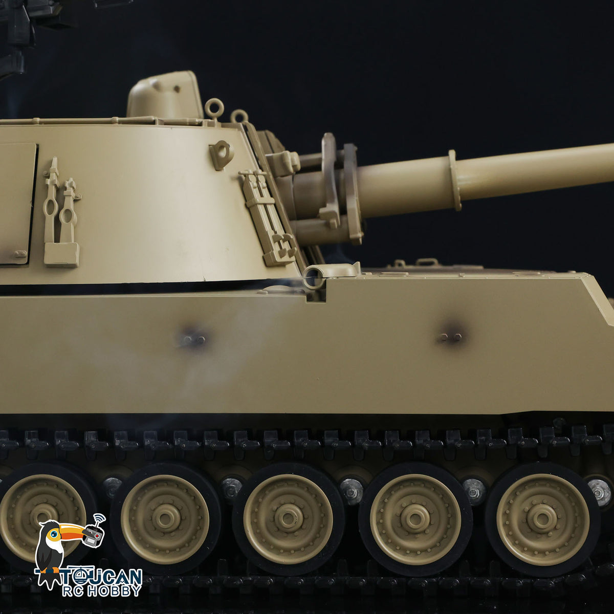 TOUCAN RC HOBBY US-Lager 1/16 Tongde RC Panzer M109A2 Selbstfahrlafette RTR Infrarot BB-Schuss Rohrrückzug Modell Militärfahrzeug