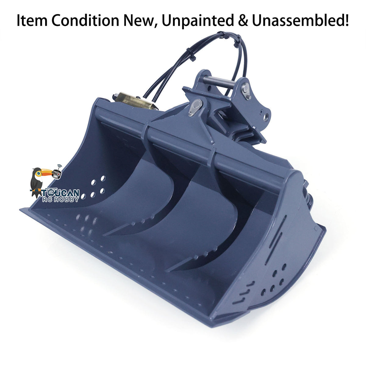 TOUCAN RC HOBBY LESU 1/14 Metal Ripper Digging Tool Bucket Trailer Crusher Grapple for PC360 Aoue ET30H ET26L RC Hydraulic Excavator Model
