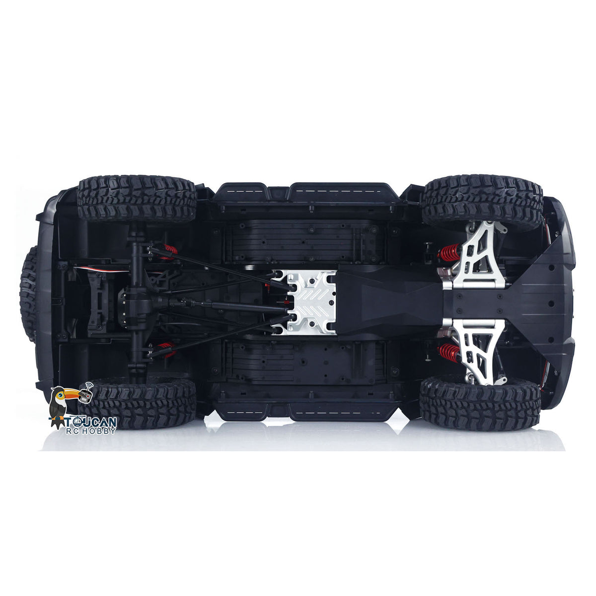 TOUCAN RC HOBBY Traction Hobby 1/8 RC Crawler Tank 300 Commemorative Edition 4WD Remote Control Off Road Vehicle Axle Lock Brushed Motor ESC Light Metal Arm
