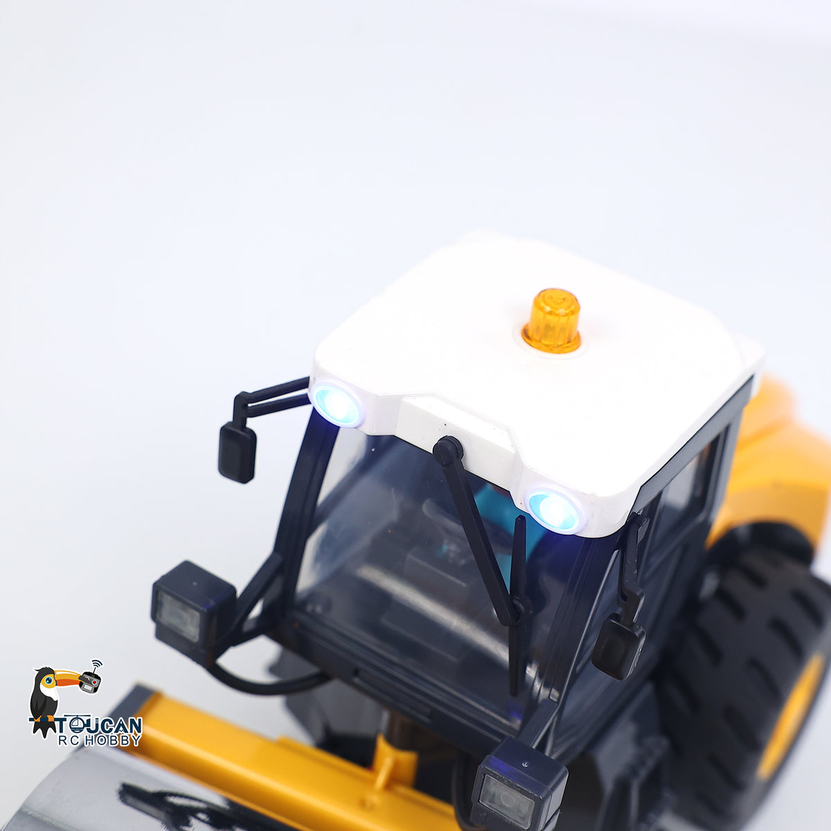 TOUCAN RC HOBBY Yi Gong 1/50 Mini Remote Control Road Roller RTR Electric RC Construction Vehicle Finished Model Metal Blade Lights Sounds Effect