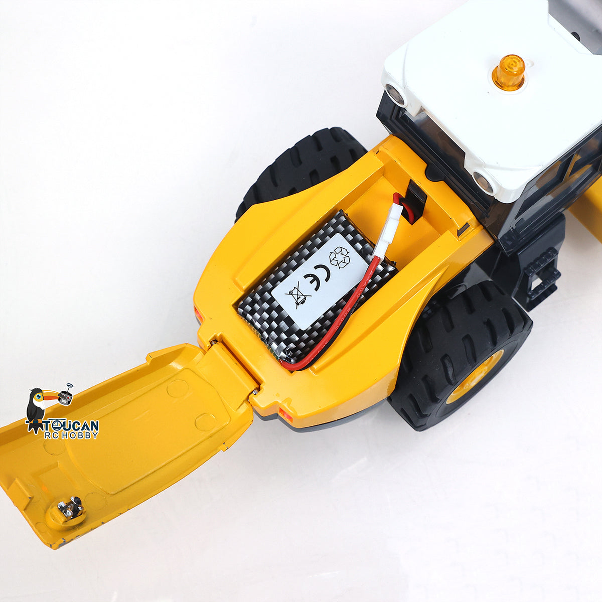 TOUCAN RC HOBBY Yi Gong US Stock 1/50 Mini Remote Control Road Roller RTR Electric RC Construction Vehicle Finished Model Metal Blade Lights Sounds Effect