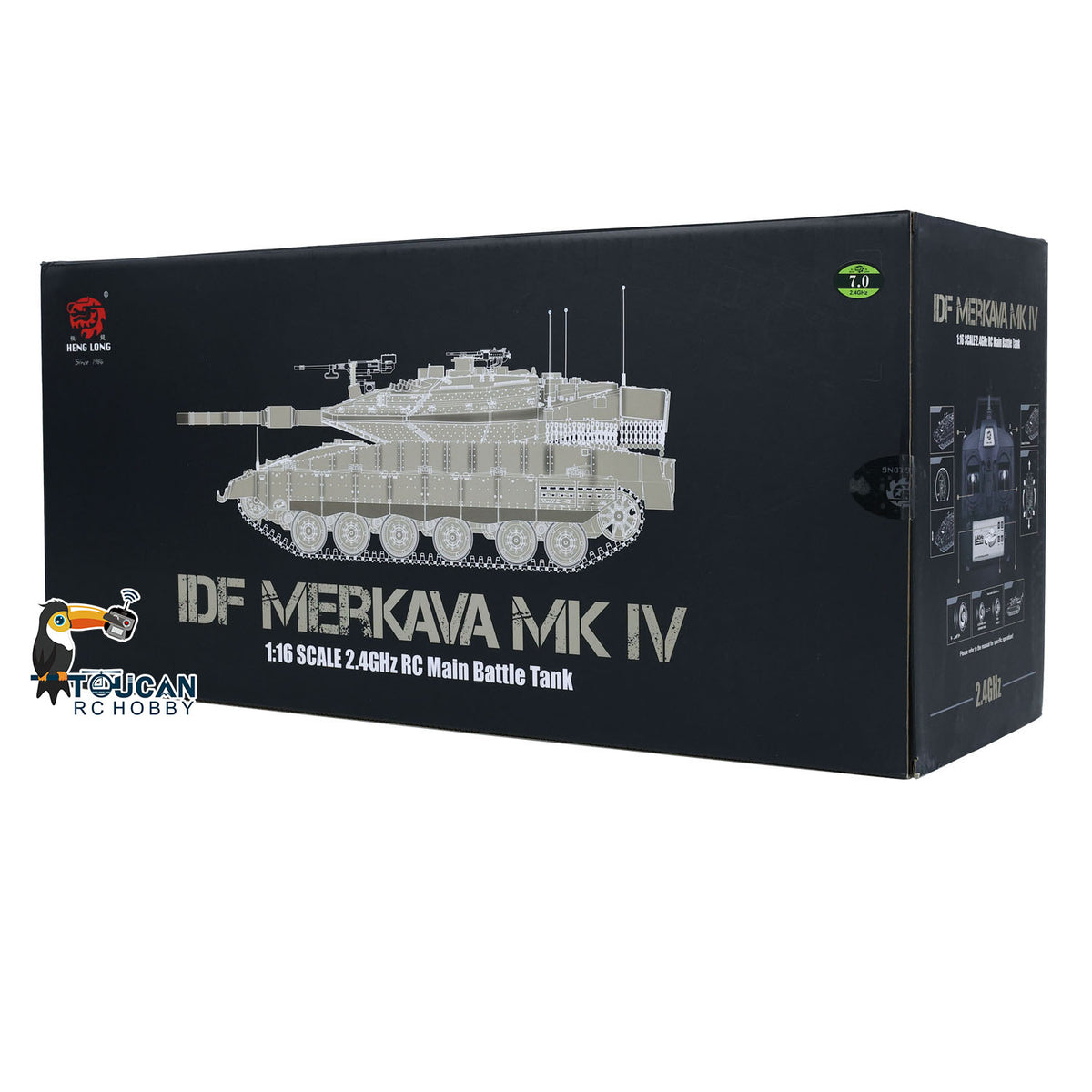 TOUCAN RC HOBBY Heng Long RC Kampfpanzer 1/16 IDF Merkava MK IV 3958 ferngesteuertes Militärfahrzeug mit BB-Schussfunktion