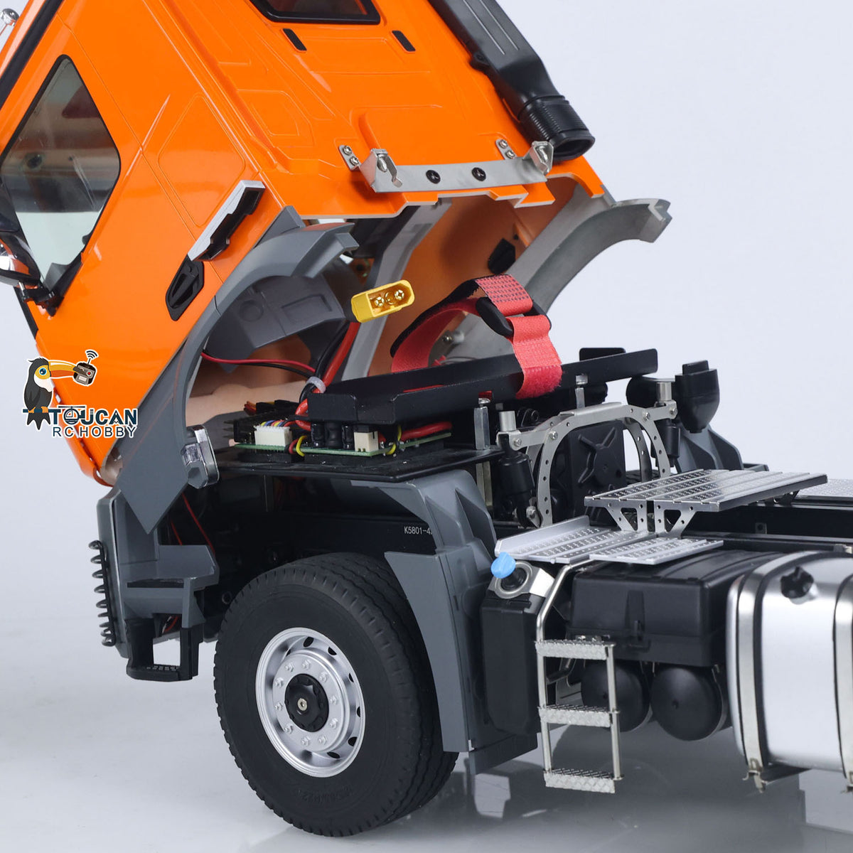 TOUCAN RC HOBBY Fast Free Shipping Kabolite 1/14 4X4 RC Tractor Truck 3Axles Electric Lifting Dump Trailer RTR Car
