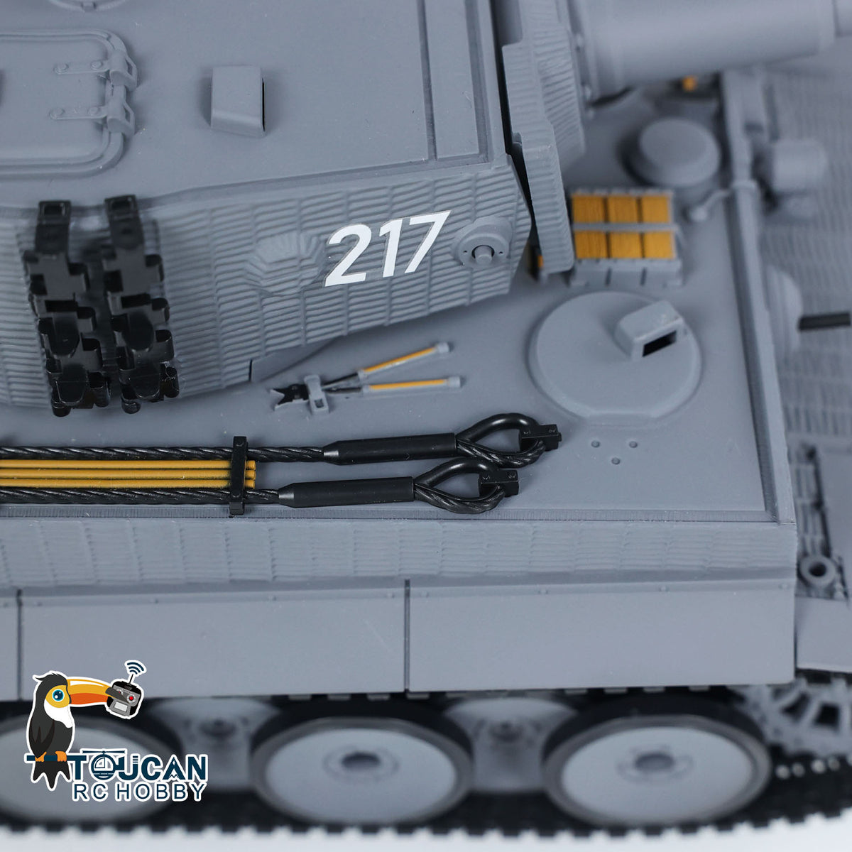 TOUCAN RC HOBBY HY Modèle Stock US Taigen 1/24 Char de combat RC Tiger I télécommandé modèle militaire Panzer simulation de combat infrarouge modèle blindé DIY