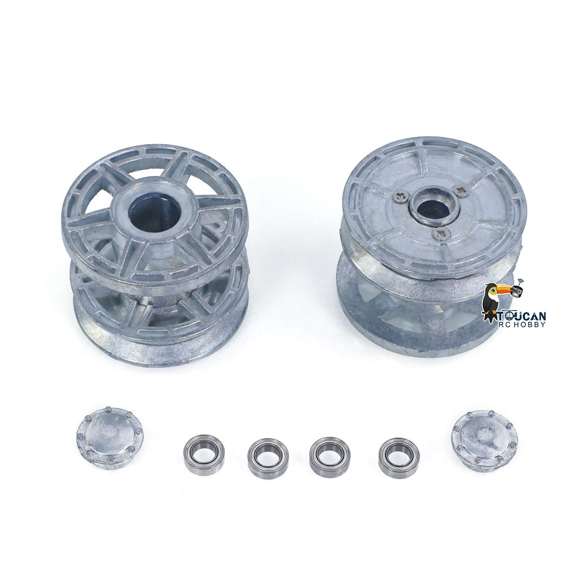 TOUCAN RC HOBBY Metal RC Tank Parts Plate Idlers Sprockets Road Wheels Tracks Recoil Barrel Unit for Heng Long 1/16 German King Tiger 3888A