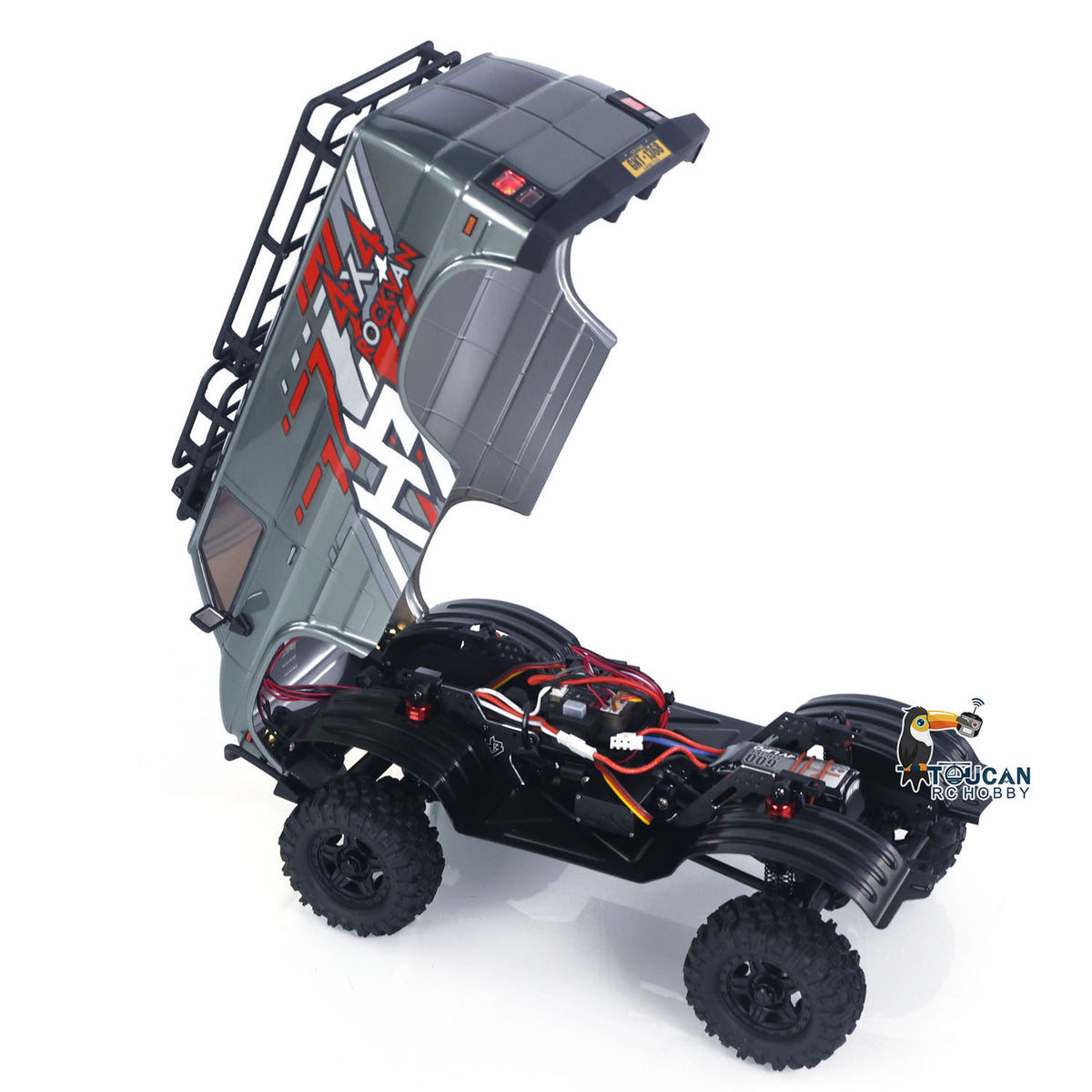 TOUCAN RC HOBBY 4WD Hobby Plus 1/18 RC Rock Crawler CR18P 1810503 2Speed Electric Radio Controlled Off Road Vehicle Portal Axle FlySky Radio