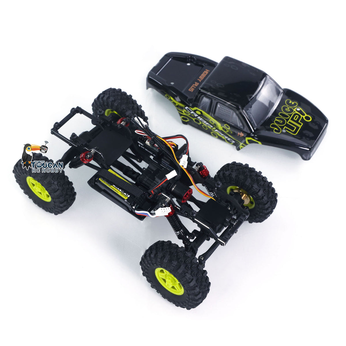 TOUCAN RC HOBBY Hobby Plus Fast Free Shipping for EU 1:18 RC Crawler CR18P PRO Juice Up 4WD Wireless Control Rock Crawler Car RTR Vehicle Hobbywing Brushless Motor ESC USB Charger