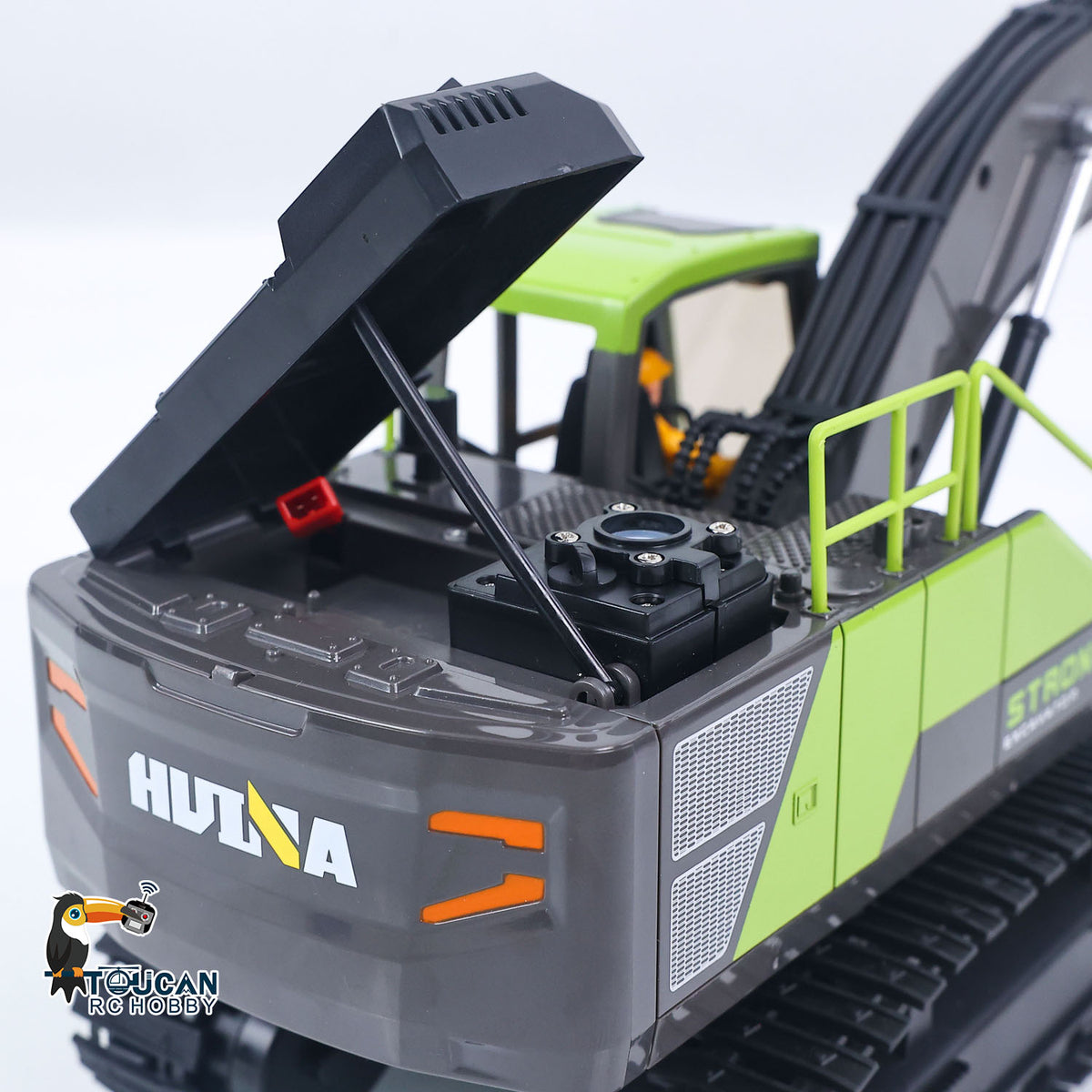 TOUCAN RC HOBBY US-Lager RTR HUINA 1/18 Elektrischer RC-Bagger 1661 ferngesteuerter Bagger Fertigmodell Batterie Lichteffekte Metallschaufel kein Sound