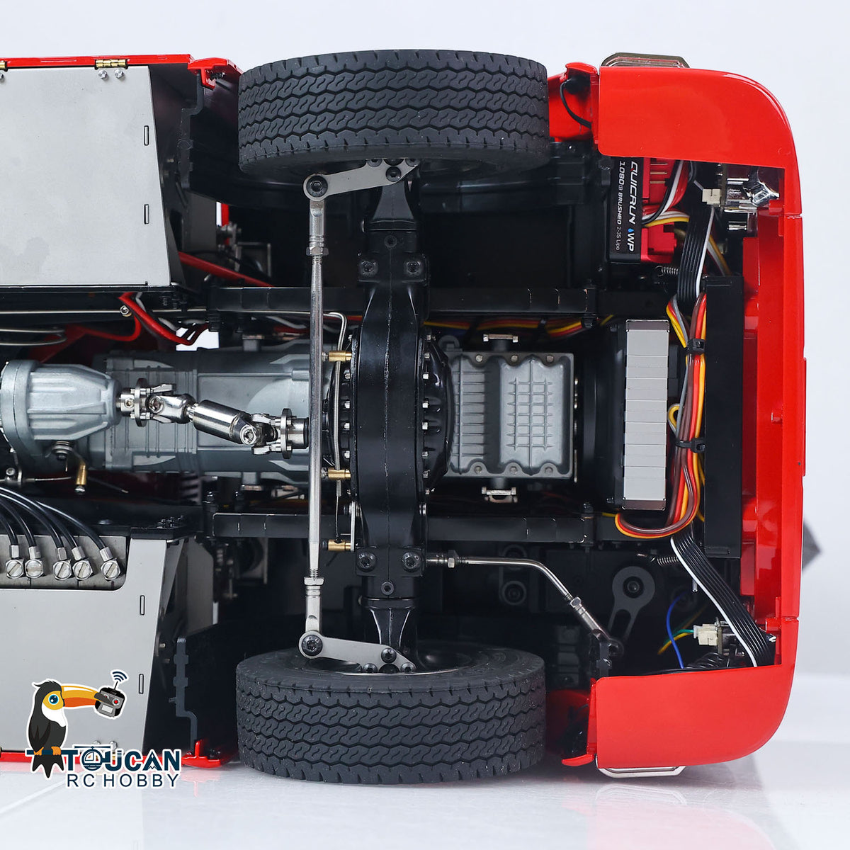 TOUCAN RC HOBBY LXY 1/14 RC Truck Remote Control Tractor Truck 7-way Valves Hydraulic Crane 6x6 RC Lorry Car 3Speed Gearbox Axle Locks Light Sound System