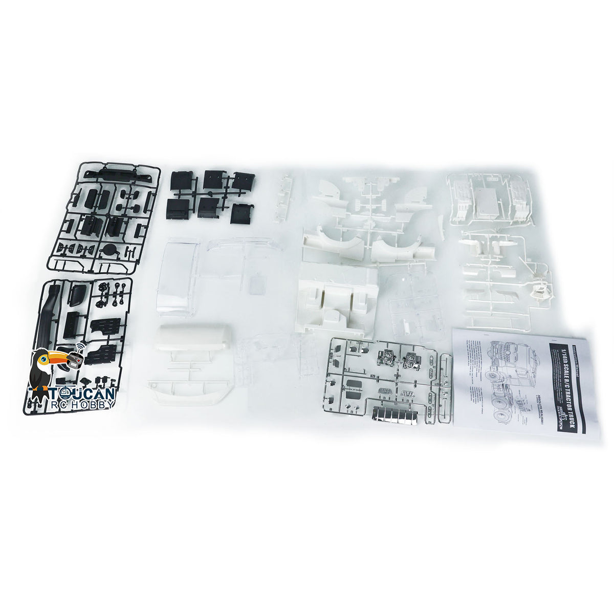 TOUCAN RC HOBBY HHRC Low Roof Front Mudguard H Plastic Part Tractor Truck Cab KIT for DIY 1/14 RC Tractor Truck Model 3363 201911-1