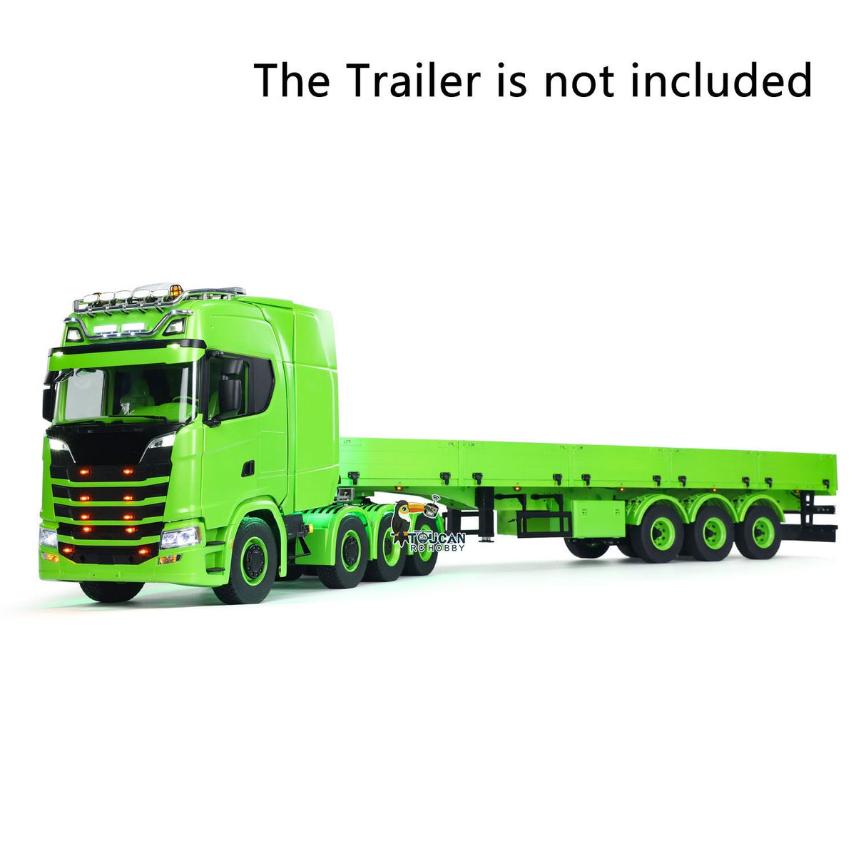 TOUCAN RC HOBBY ScaleClub 8x8 Metal Chassis 1/14 RC Tractor Truck 770S Remote Control Lorry ST8 Radio Battery RTR Warning Lights Spotlight Magnetic Roof