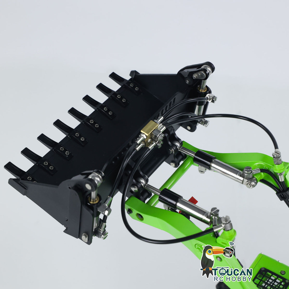 TOUCAN RC HOBBY LESU AOUE LT5 Chargeuse compacte radiocommandée 1/14 en métal, camion de construction hydraulique avec sons, lumières et radiocommande FlySky i6S pour passionnés de modélisme