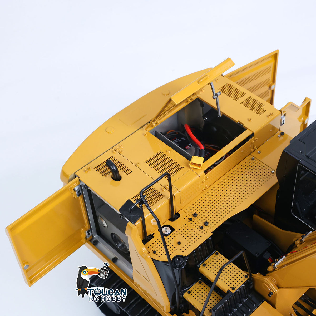 TOUCAN RC HOBBY C320 1/14 Metal RTR RC Hydraulic Excavator 3-Way Valve Brushless Motor & ESC Quick Coupler LCD Battery Spotlights for Model Enthusiasts