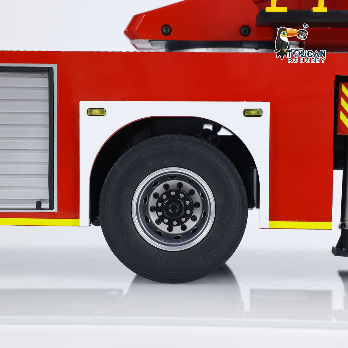 TOUCAN RC HOBBY 1/14 4X2 Metal Gerabox Axle RC Ladder Truck 3363 770S FMX Fire Truck ST8 Radio Battery 2Speed RTR Emulated Car Hobby Models