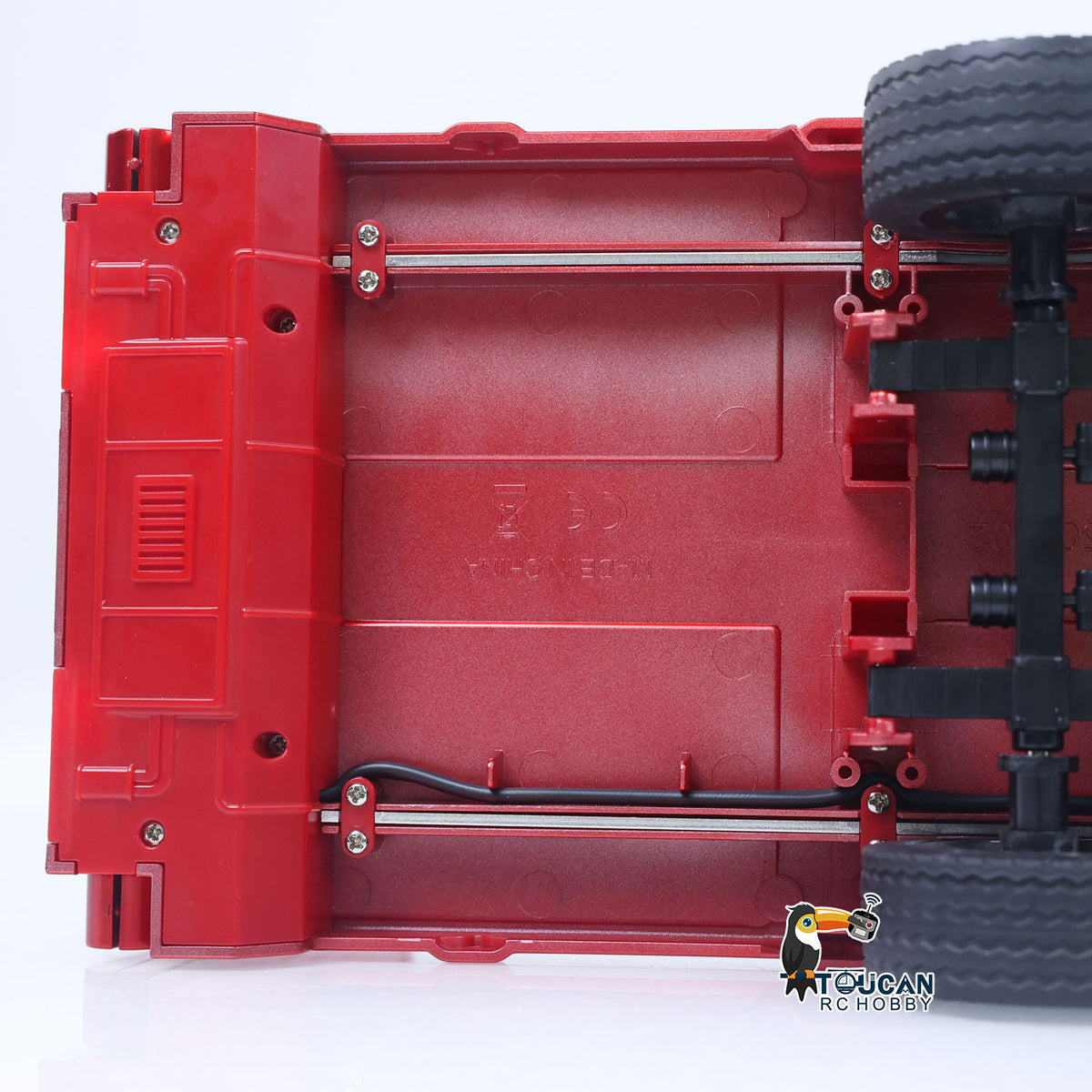 TOUCAN RC HOBBY US Stock 3 Axle Plastic Semi Trailer Flatbed 1502 for 1/18 Remote Control Tractor Truck HUINA 1501 RC Lorry Car Model Upgrade Parts