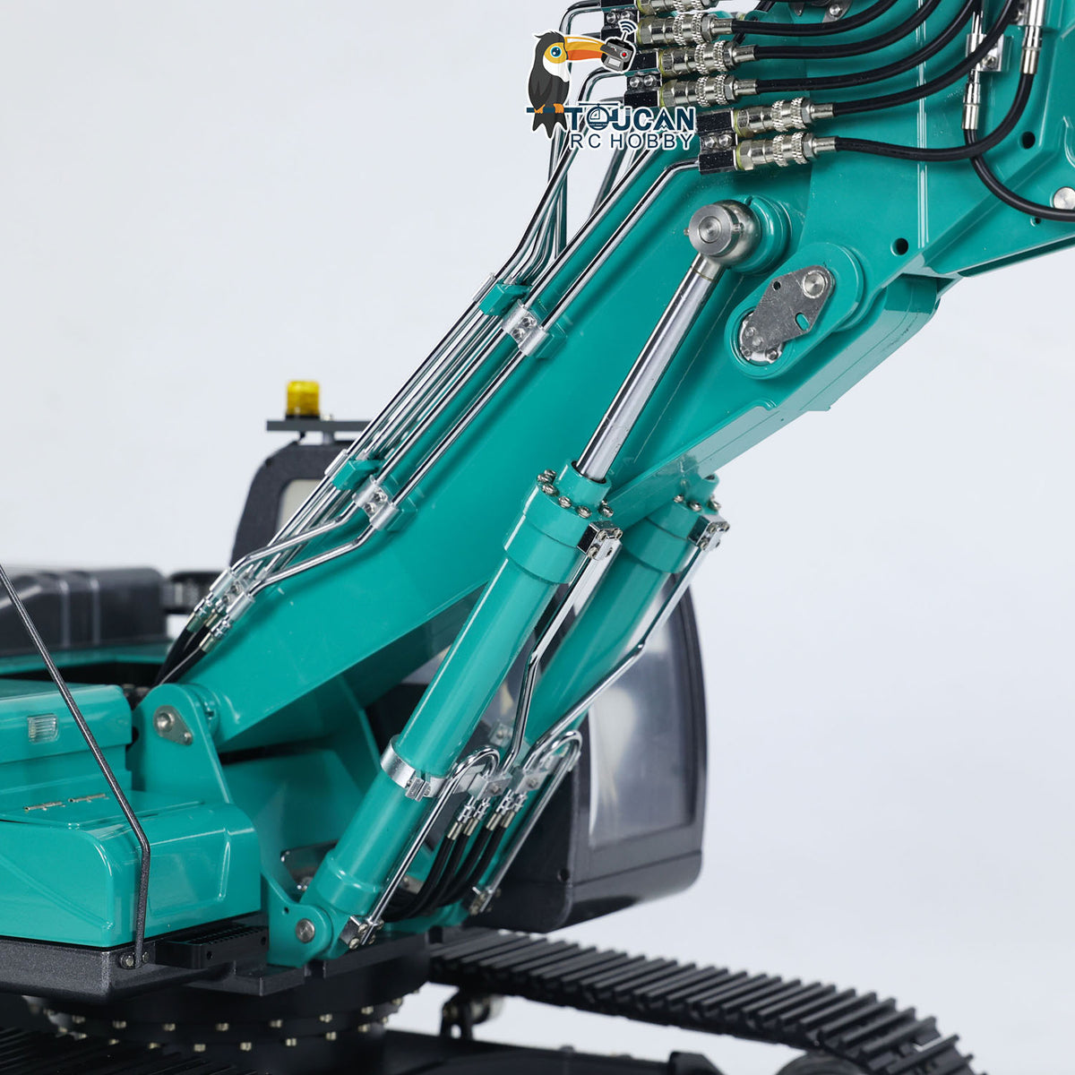 TOUCAN RC HOBBY Kabolite K350-200 1/14 Metal RC Hydraulic Excavator RTR 3 Arms PL18EV Lite Controller 10000mAh Battery Light & Sound System Air Filter GPS for Digger Model Collectors