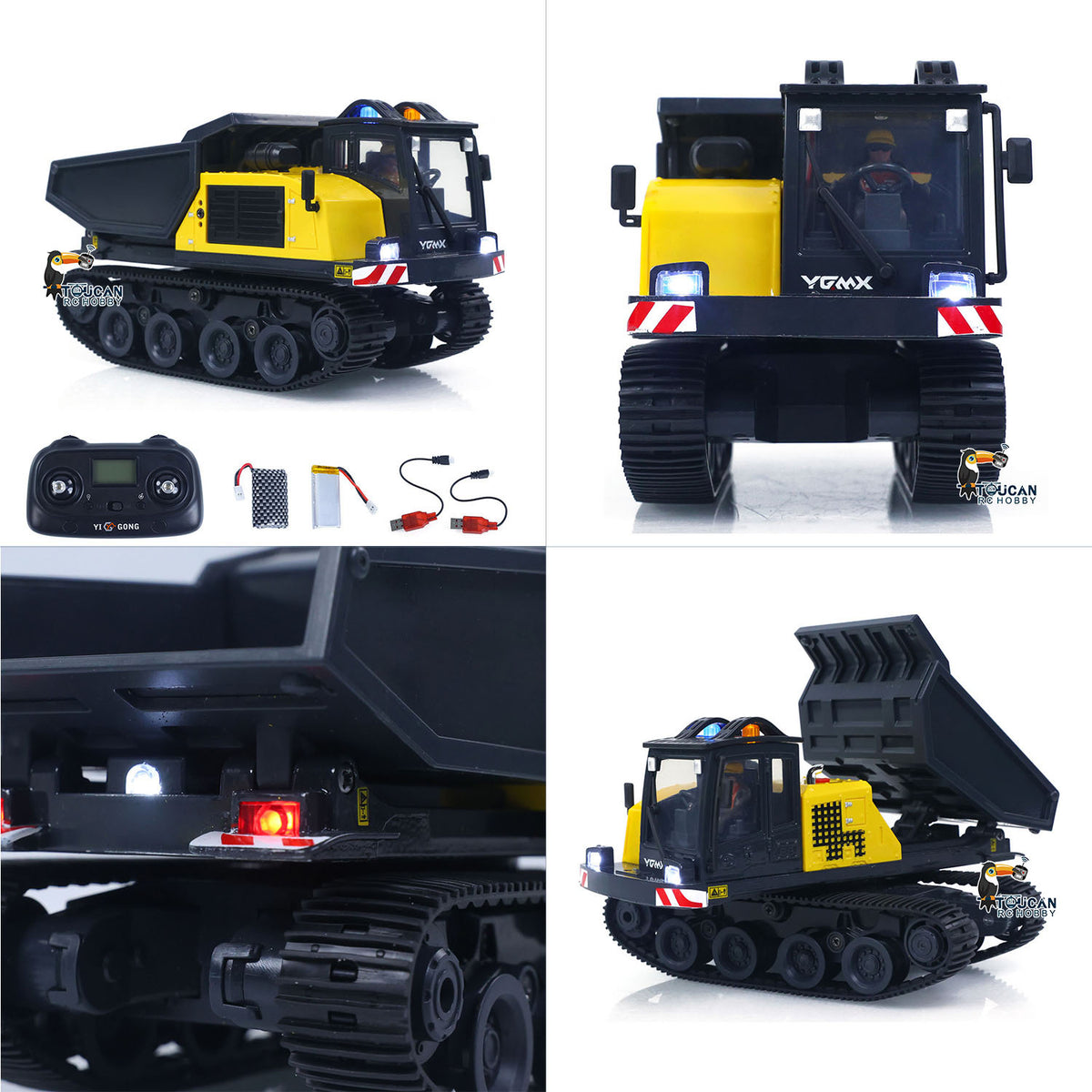 US Stock Yi Gong 1/50 RC Dump Truck T14R - Metal Bucket RTR Electric Lifting