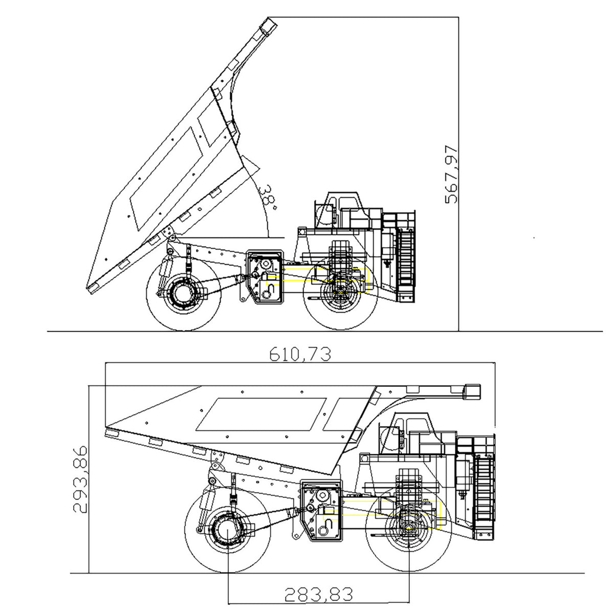 TOUCAN RC HOBBY 793D Metal 1/20 RC Hydraulic Mine Truck Heavy Duty Remote Control Dumper RTR 2Speed Gearbox Flysky I6X Radio Light System