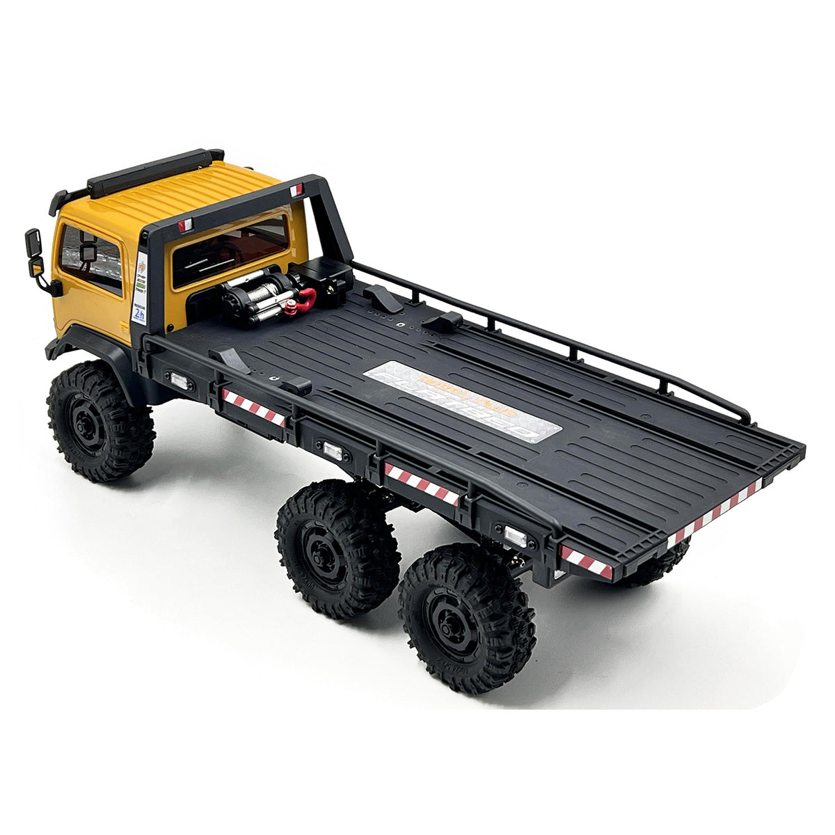 TOUCAN RC HOBBY Hobby Plus 1/18 Remote Control Off Road Car 6X6 RC Flatbed Truck 2Speed Gearbox Flysky ESC 280 Brushed Motor 6CH Radio RTR