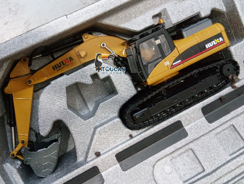 TOUCAN RC HOBBY Free Shipping Second Hand US Stock HUINA New Upgrade 580 1/14 Metal Excavator Model Engineering Vehicle Electric Ball Grabber 360 Rotating Shear Claw Sound Lights