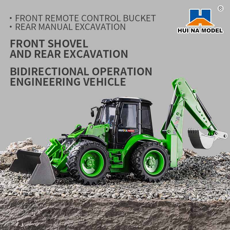 TOUCAN RC HOBBY US Stock HUINA 1/14 1579 Backhoe Excavator RTR 2.4G 9CH RC Loader Model Radio Controlleds